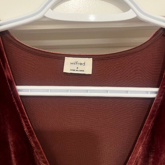 Wilfred Velvet Mini Dress Size 4 - Picture 2 of 4